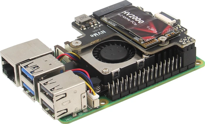 Geekworm X1003 PCIe auf M.2 Key-M NVMe Adapter-Board, M.2 M-Key 2230/2242 NVMe Slot für Raspberry Pi 5