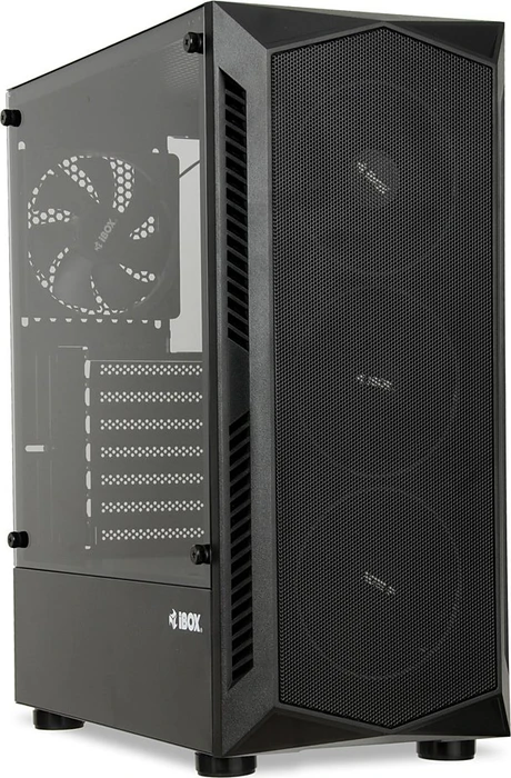 iBox Lupus 27, schwarz, Glasfenster