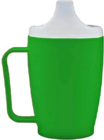 Dr. Junghans Medical Einnehmebecher mit Griff und 2x Deckel 4+12mm grün, 250ml
