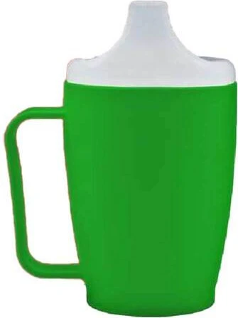 Dr. Junghans Medical Einnehmebecher mit Griff und 2x Deckel 4+12mm grün, 250ml