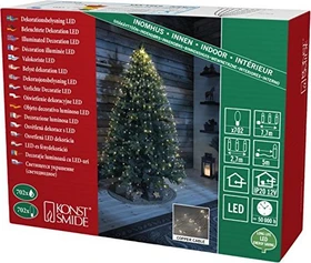 Konstsmide Tropfenlametta Lichterkette LED 200x warmweiß