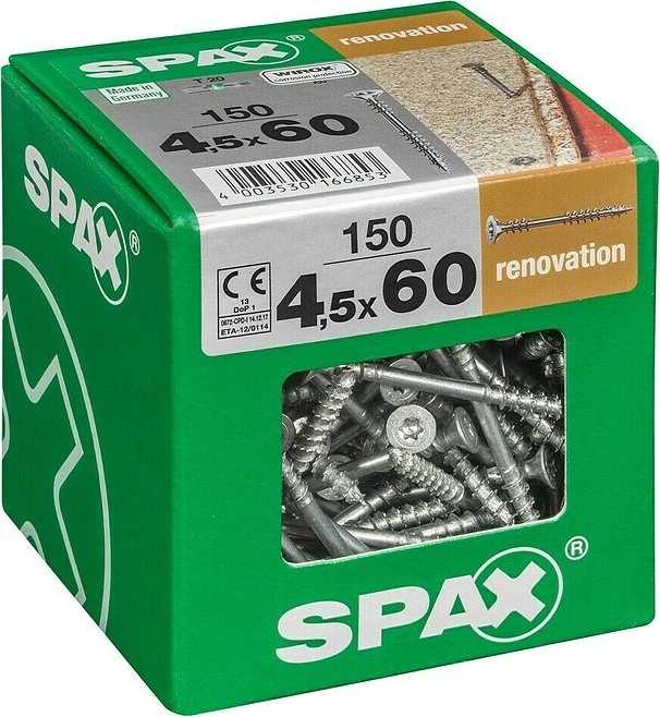 Spax WIROX A9J T-STAR plus T20 Verlegeschraube, 4.5x60mm, 150 Stück