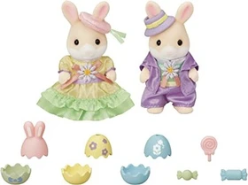 Epoch Sylvanian Families - Spiel-Set - Die Eierjagd der Geschwister Kaninchen Gänsebluemchen