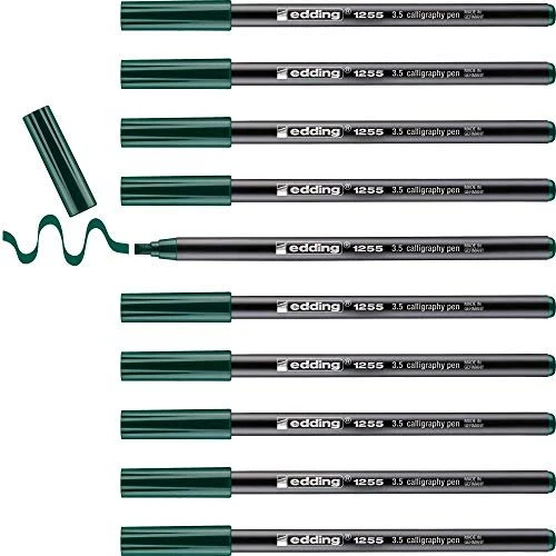 edding 1255 Kalligrafiestift 3.5mm flaschengrün, 10er-Pack