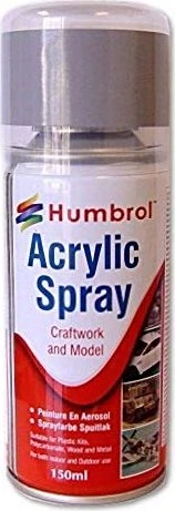 Humbrol Acrylic Spray Paint 85 black satin, 150ml