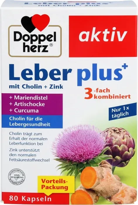 Doppelherz Leber Plus Kapseln, 80 Stück
