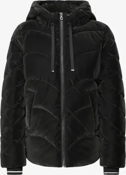 Street One Jacke mit Wellen-Steppung Jacke schwarz (Damen)