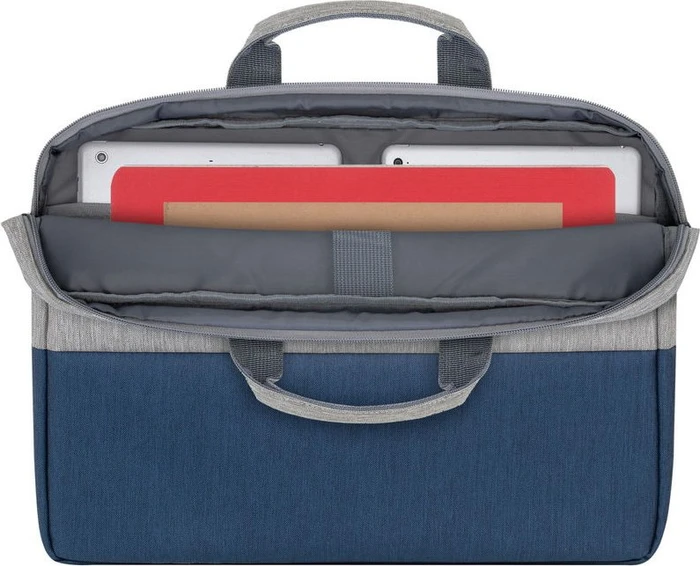RivaCase Prater anti-theft Laptop Tasche 15.6", Grey/Dark Blue