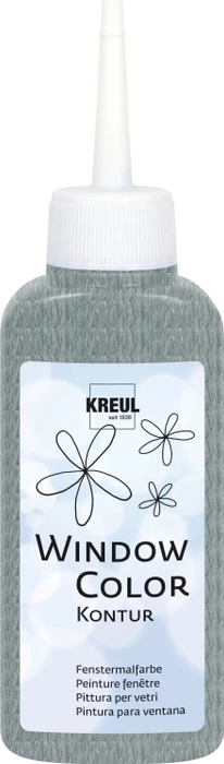 Kreul Window Color Konturenfarbe, silber, 80ml