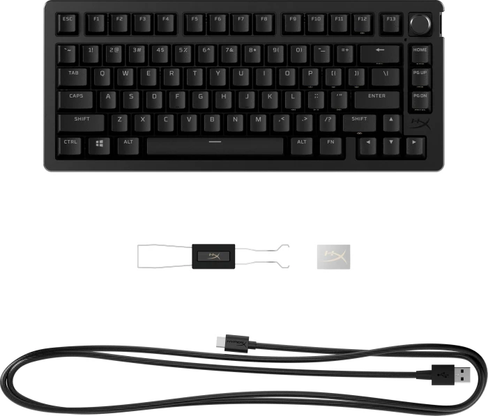 HP HyperX Alloy Rise 75, PBT, LEDs RGB, hot-swap, HyperX Linear, USB, DE