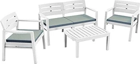 Ipae-Progarden Java Gartenmöbel-Set weiß