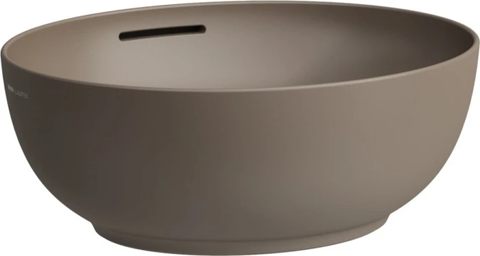 Laufen Ilbagnoalessi Waschtisch-Schale mit Überlaufkanal, oval, inkl. Ablaufventil mit Ventilabdeckung Keramik, caffe matt (H8189761881091)
