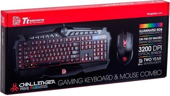 Tt esports Challenger Prime RGB Combo, USB, DE