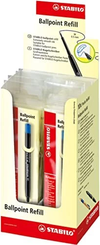 STABILO pointball Refill Großraummine G2 0.5mm blau, 10er-Pack