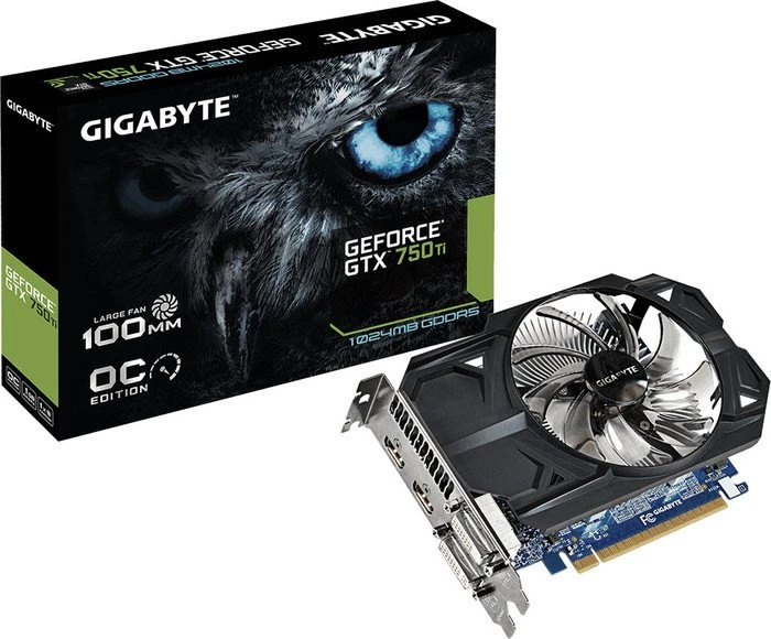 GIGABYTE GeForce GTX 750 Ti Windforce OC, 1GB GDDR5, 2x DVI, 2x HDMI