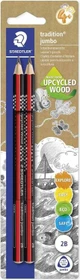 Staedtler 1285 Bleistift 2B graphit, schwarz/rot, 2er-Pack