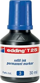 edding T25 Permanentmarker Tintenflasche blau, 30ml