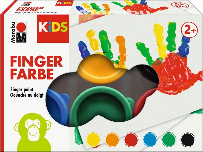 Marabu Kids Fingerfarbe Set 6 Stück 35ml