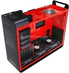 SilverStone Fortress FT02 schwarz/rot, Acrylfenster