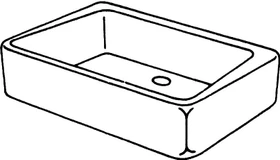 Geberit Publica Mehrzweckbecken 50x13x40cm, ohne Überlauf, weiß