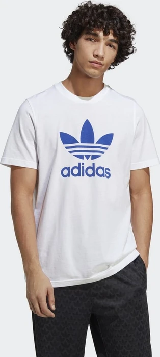 adidas Adicolor Classics Trefoil T-Shirt kurzarm white/semi lucid blue (Herren)