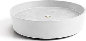 Ecopots Amsterdam Blumentopfuntersetzer mit Rollen rund 34.1cm white