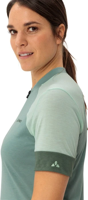 Vaude Altissimo Q-Zip Trikot kurzarm dusty fern (Damen)