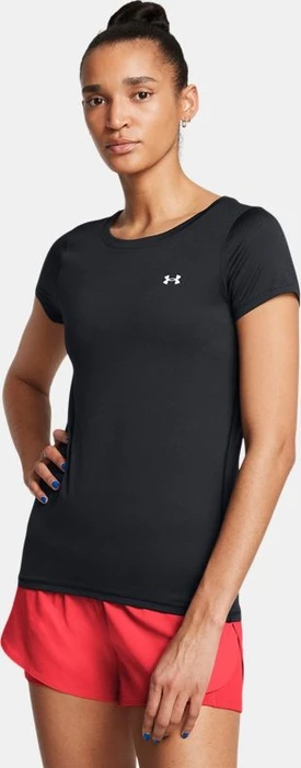 Under Armour HeatGear Armour Funktionsshirt kurzarm schwarz/weiß (Damen)