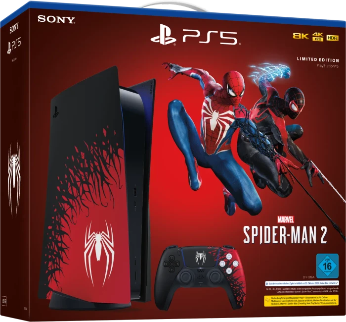Sony PlayStation 5 - 825GB Marvel's Spider-Man 2 Limited Edition Bundle schwarz/rot/weiß