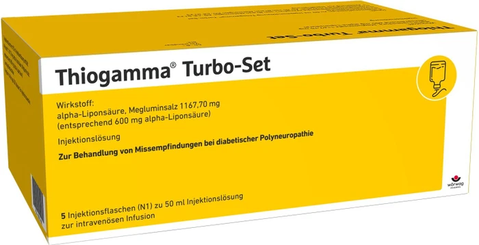 Thiogamma Turbo-Set Injektionslösung, 250ml (5x 50ml)