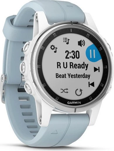 Garmin Fenix 5S Plus weiß/blau