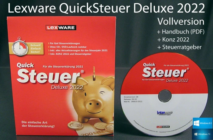 Lexware QuickSteuer 2022, FFP (deutsch) (PC)