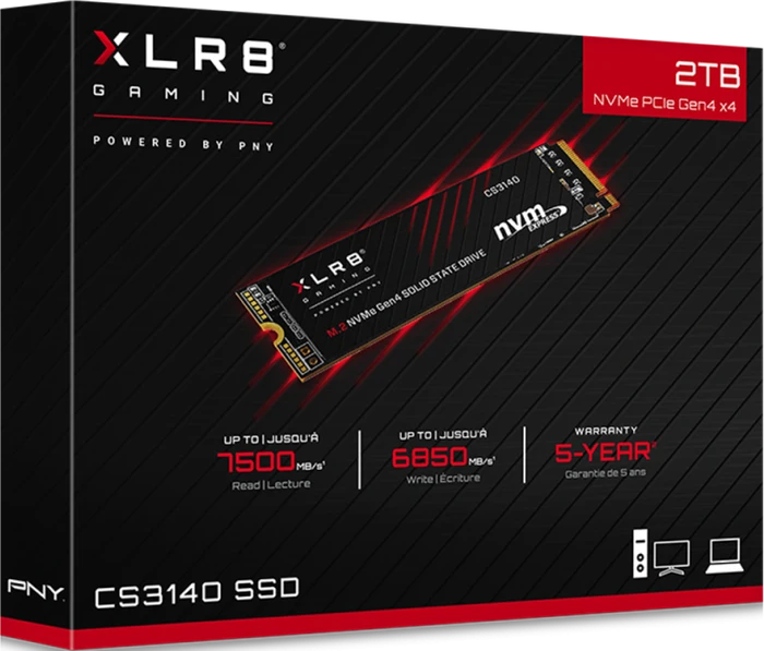 PNY XLR8 CS3140 2TB, M.2 2280 / M-Key / PCIe 4.0 x4