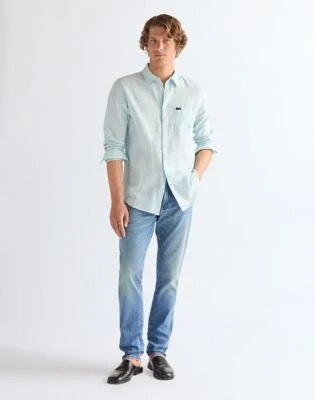 Wrangler Regular 1 Pocket Hemd langarm forget me not (Herren)