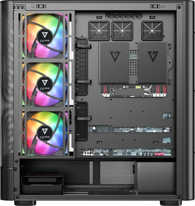 Modecom Volcano AQ400 ARGB Black, Glasfenster