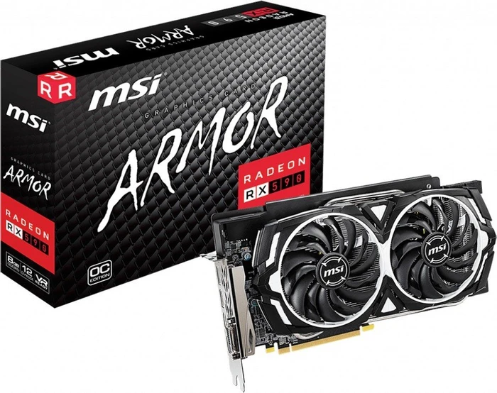 MSI Radeon RX 590 Armor 8G OC, 8GB GDDR5, DVI, 2x HDMI, 2x DP