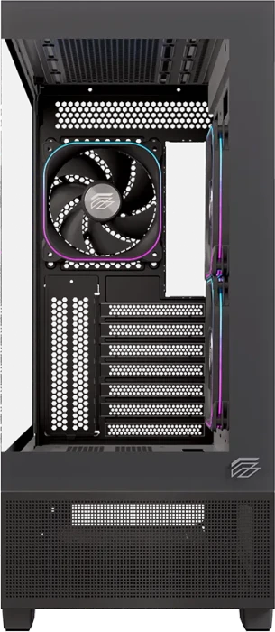Einarex Prisma S501D RGB Black, schwarz, Glasfenster