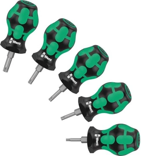 Wera Kraftform Plus Serie 300 Stubby Set TX1 Schraubendrehersatz, 5-tlg.