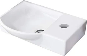 Fackelmann Sceno Keramik Gäste-WC-Waschbecken 45cm weiß