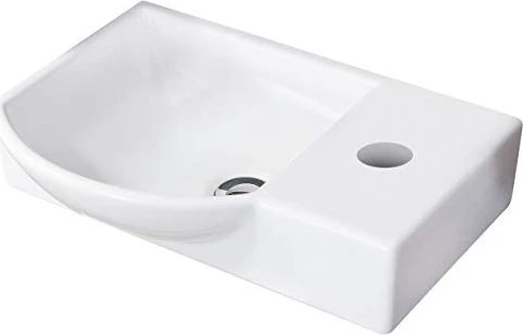 Fackelmann Sceno Keramik Gäste-WC-Waschbecken 45cm weiß