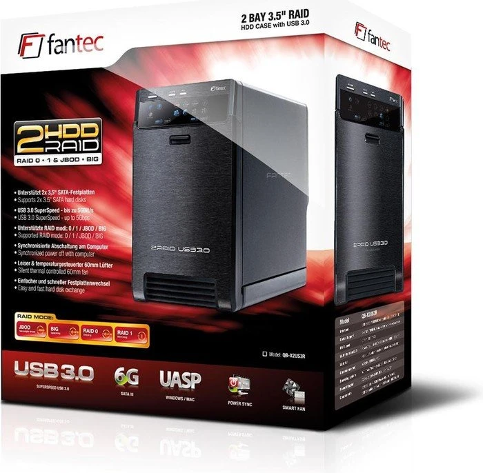 Fantec QB-X2US3R, schwarz, USB-B 3.0