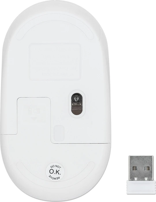 Manhattan Wireless Performance Maus III weiß, USB