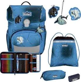 Scout Neo Safety Light Polar Blue Schultaschen-Set, 4-tlg.