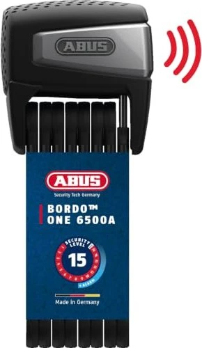 ABUS Bordo 6500A SmartX inkl. Fernbedienung Faltschloss, Schlüssel schwarz
