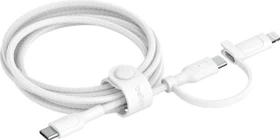 Belkin BoostCharge Pro 2-in-1-Kabel mit USB-C-Stecker und Lightning Connector weiß