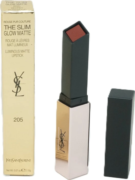 Yves Saint Laurent Rouge Pur Couture The Slim Glow Matte Lippenstift 205 Secret Rosewood, 2.1g