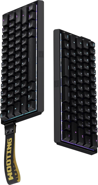 Wooting 60HE v2 Gaming Tastatur, Just Black, LEDs RGB, Aluminium, Lekker Tikken Medium, USB, US