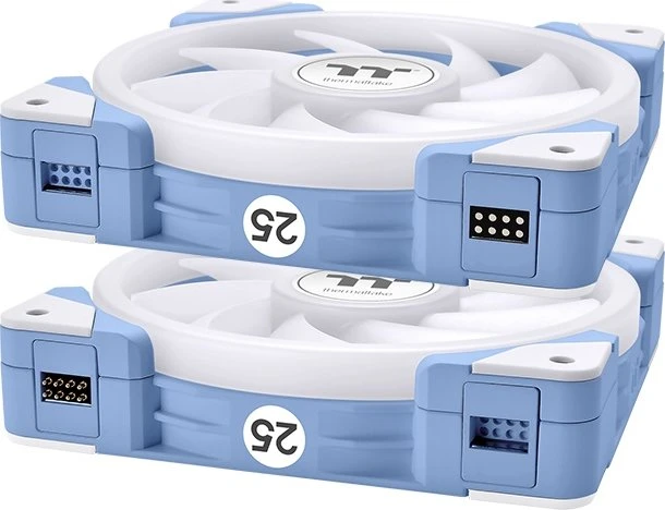 Thermaltake SWAFAN EX12 ARGB Sync TT Premium Edition Hydrangea Blue, blau/weiß, 120mm, 3er-Pack