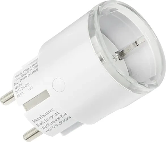 Shelly Plug S Gen3, weiß, 2500W, Smart-Steckdose, 5er-Pack