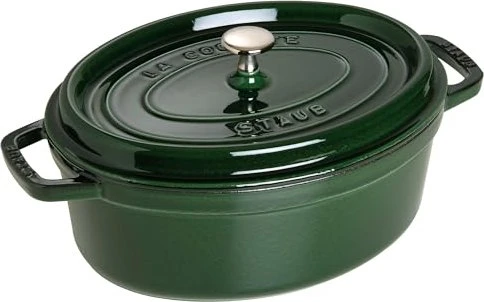 Zwilling Staub Cocotte Schmortopf oval 35.3x29cm 4.2l basilikumgrün